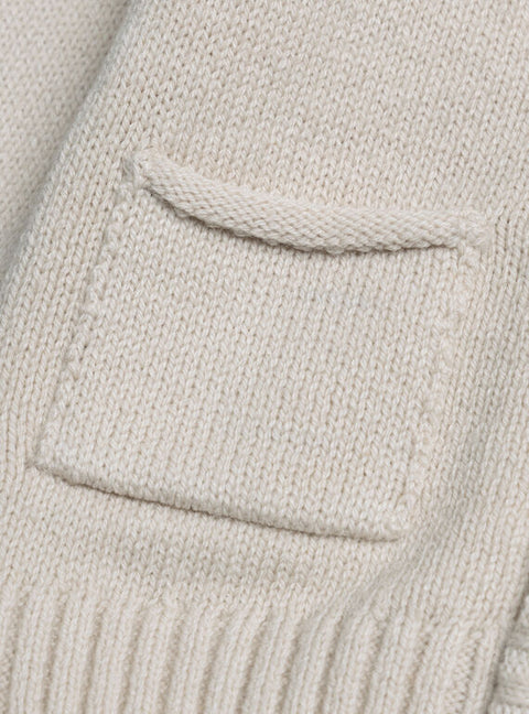 Cream Intarsia Cotton Rich Cardigan