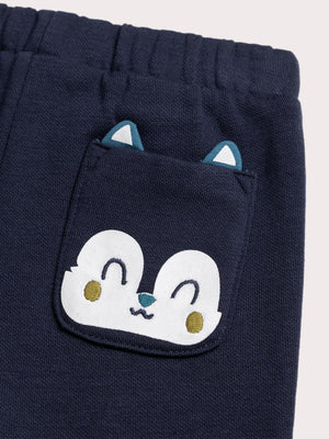 Navy Cotton Fleece Joggers