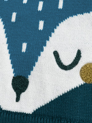 Blue Fox Animation Cotton Rich Jumper