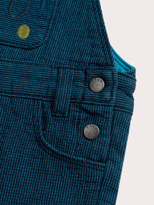 Lined Turquoise Cotton Dungarees