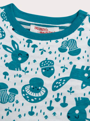 Reversible Turquoise Cotton T-shirt