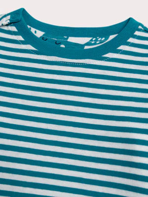 Reversible Turquoise Cotton T-shirt