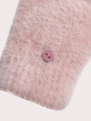 Pink Bear Motif Gloves