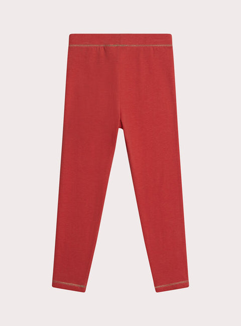 Red Cotton Leggings