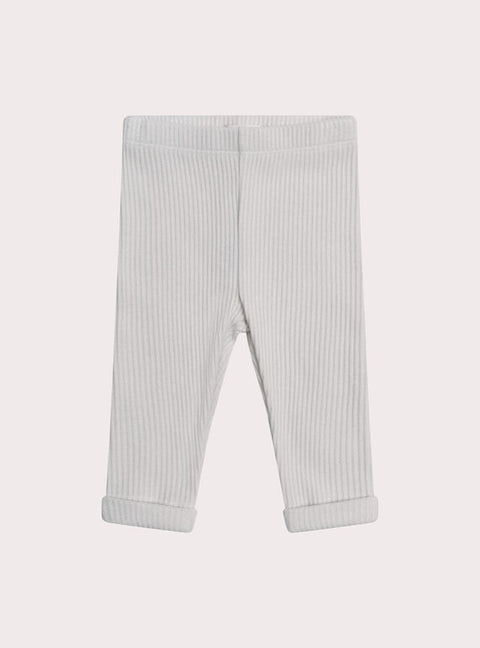 Ribbed Beige Leggings
