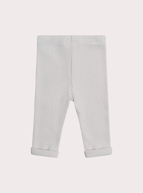Ribbed Beige Leggings
