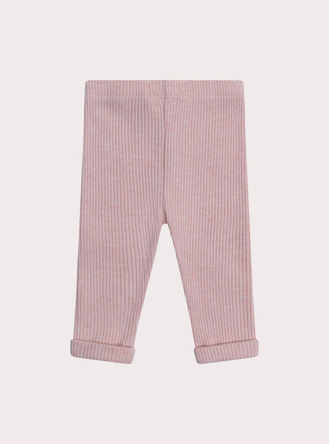 Ribbed Pink Leggings