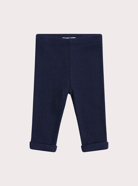 Ribbed Navy Leggings