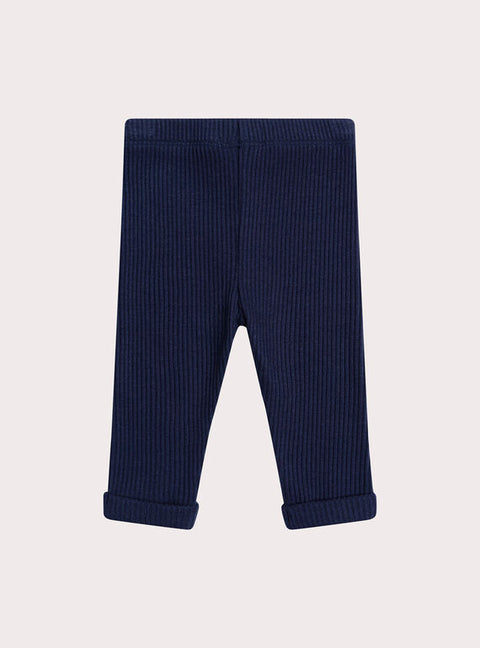 Ribbed Navy Leggings