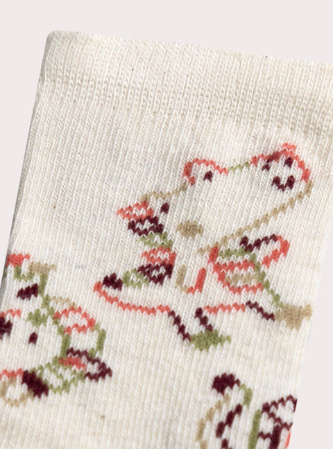 Cream Dinosaur Pattern Cotton Rich Socks