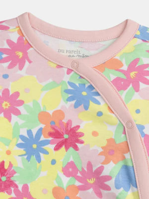 Floral Print Cotton Sleepsuit