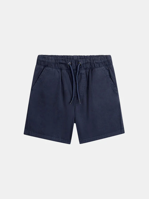 Navy Cotton Twill Shorts