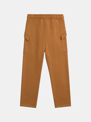 Brown Bonded Fleece Joggers