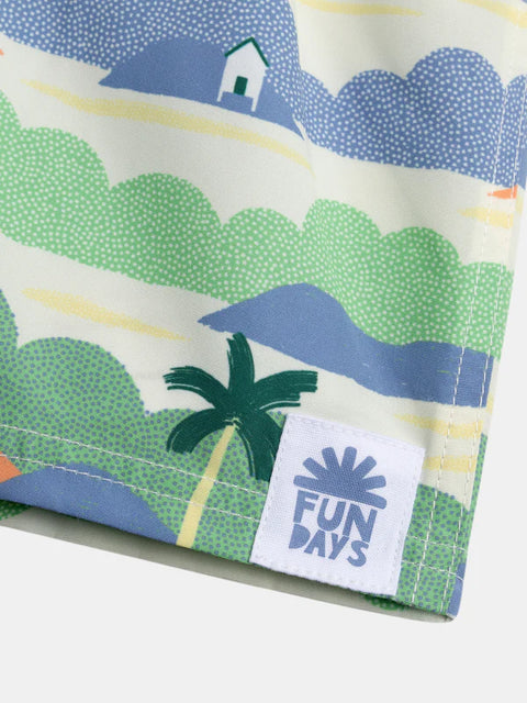 Palm Tree Print Swimshorts