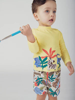 Yellow UV Protected Swim T-shirt