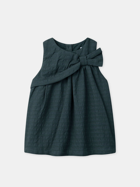 Lined Green Cotton Rich Dress