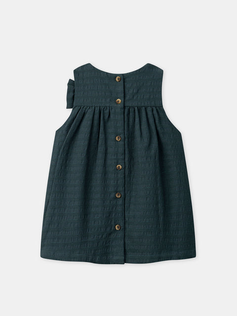 Lined Green Cotton Rich Dress