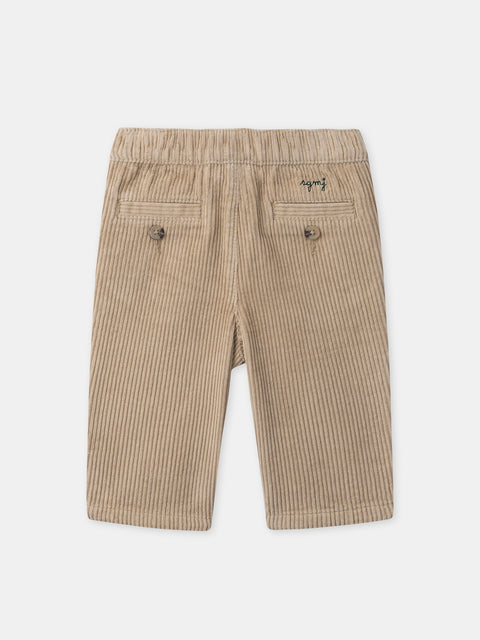 Beige Corduroy Trousers