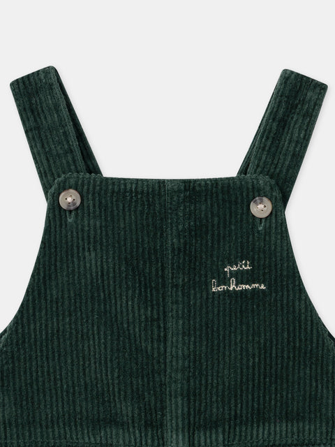 Green Corduroy Dungarees