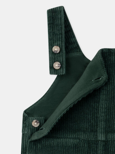 Green Corduroy Dungarees