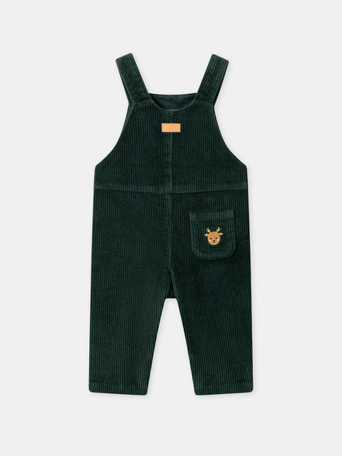 Green Corduroy Dungarees