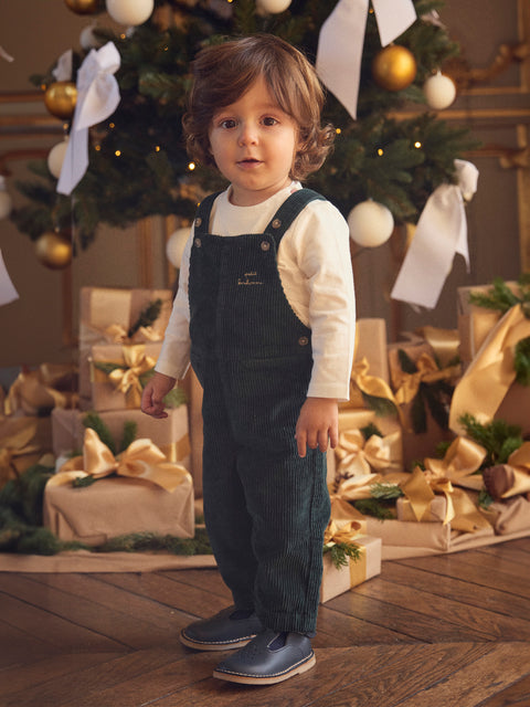 Green Corduroy Dungarees