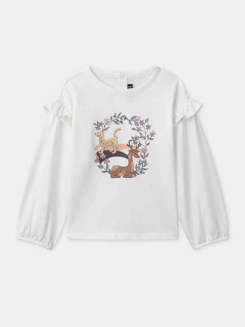 Cream Cotton T-shirt