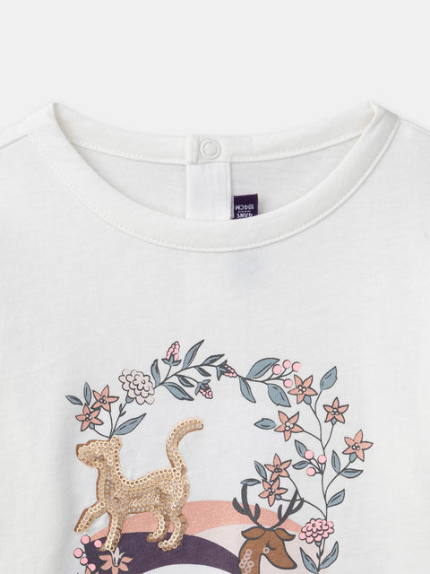 Cream Cotton T-shirt