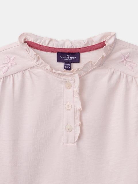 Pink Cotton Jersey Blouse