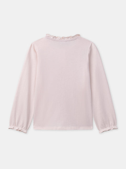 Pink Cotton Jersey Blouse