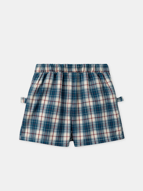Blue Check Shorts