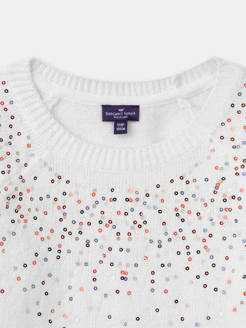 White Sequined Jumper