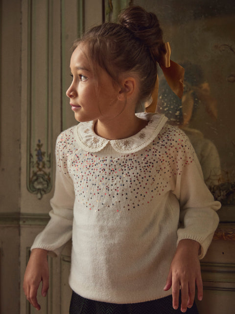 White Sequined Jumper