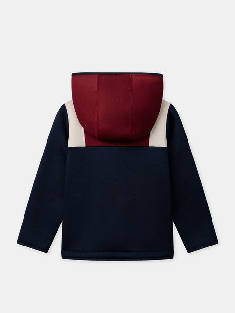 Navy Bonded Jersey Hoodie