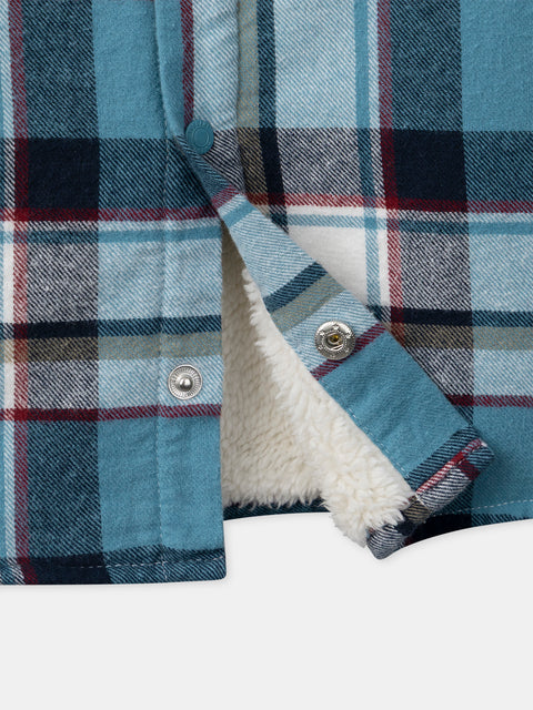 Lined Blue Check Cotton Shirt