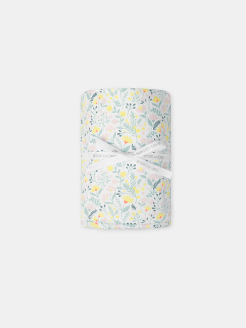 Lined Floral Print Blanket