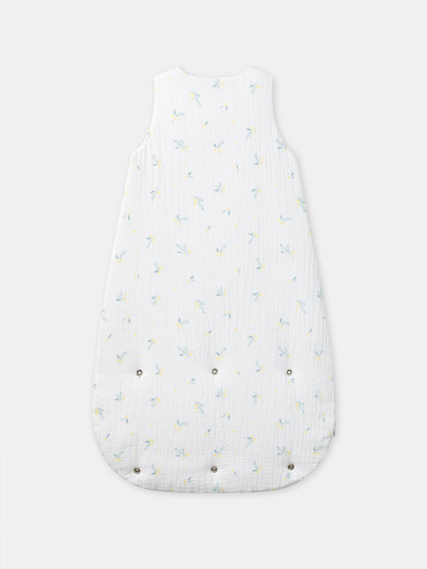 Lined Cream Floral Print Cotton Sleeping Bag