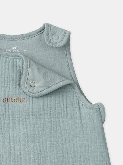 Lined Blue Grey Cotton Sleeping Bag