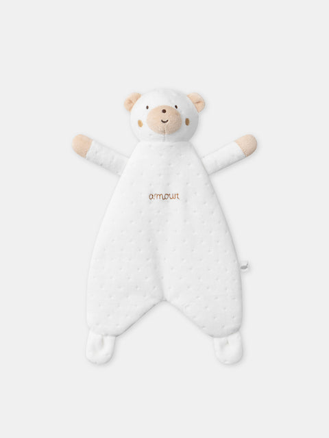 Cream Velour Bear Comforter