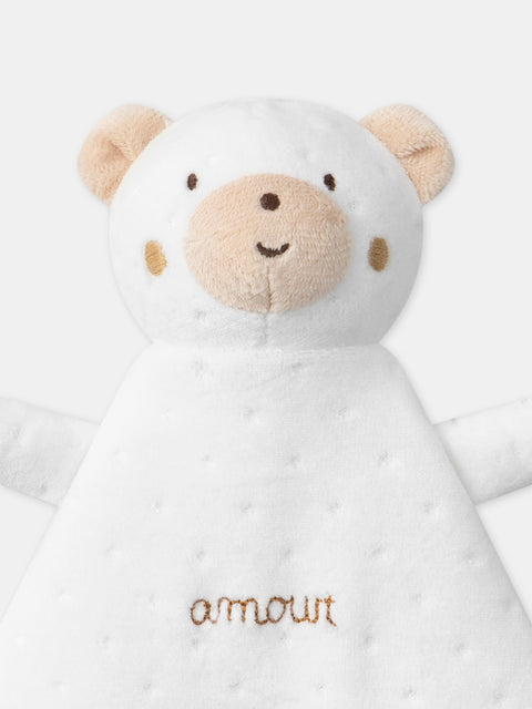 Cream Velour Bear Comforter