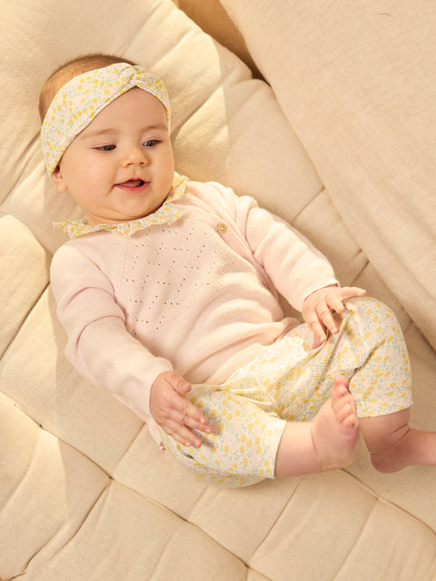 Newborn Jumper, Floral Leggings & Matching Headband