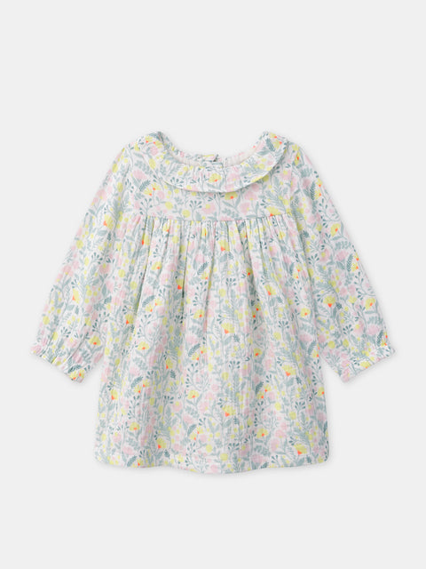 Newborn Floral Printed Dress , Matching Leggings & Headband