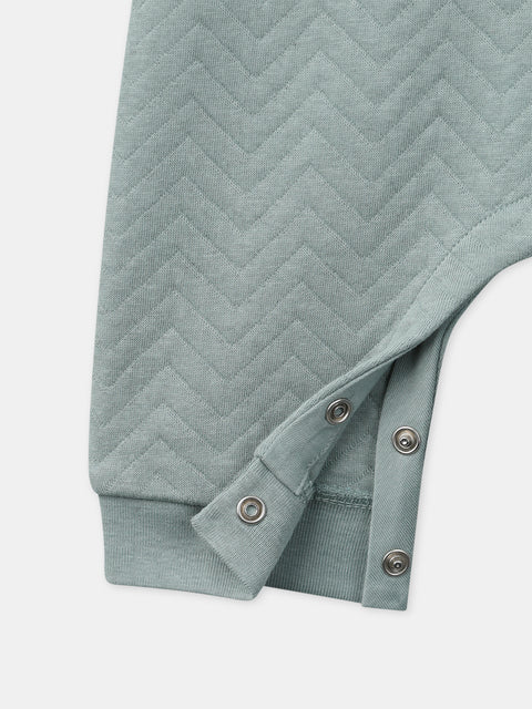 Newborn Grey Blue Cotton Dungarees, Bodysuit & Socks