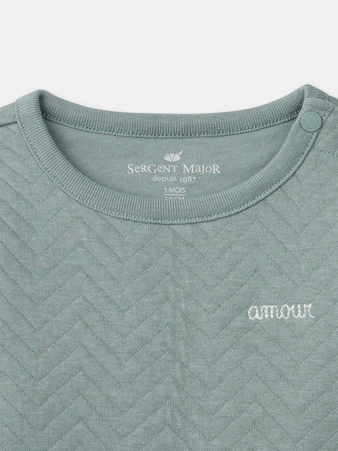 Newborn Grey Blue Top, Leggings & Matching Socks