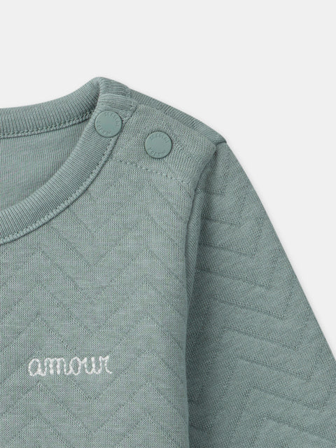 Newborn Grey Blue Top, Leggings & Matching Socks