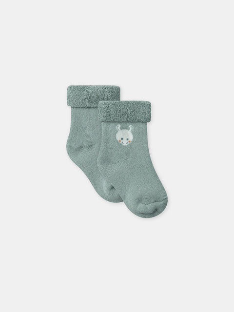 Newborn Grey Blue Top, Leggings & Matching Socks