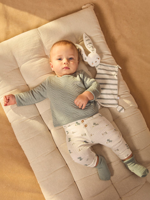 Newborn Grey Blue Top, Leggings & Matching Socks