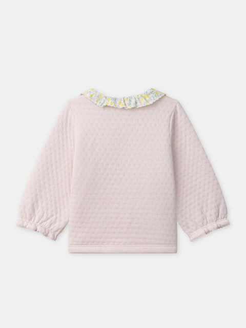 Newborn Pink Cotton Top, Bottoms & Baby Blanket