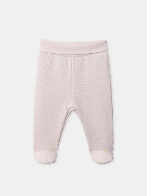 Newborn Pink Cotton Top, Bottoms & Baby Blanket