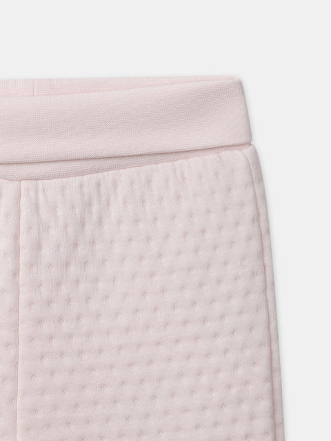 Newborn Pink Cotton Top, Bottoms & Baby Blanket